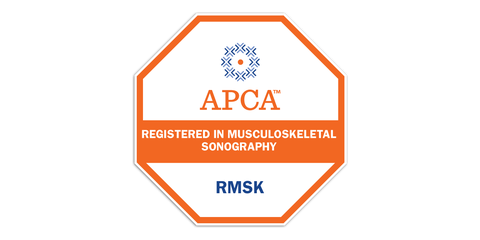 APCA Registered in Musculoskeletal Sonography badge